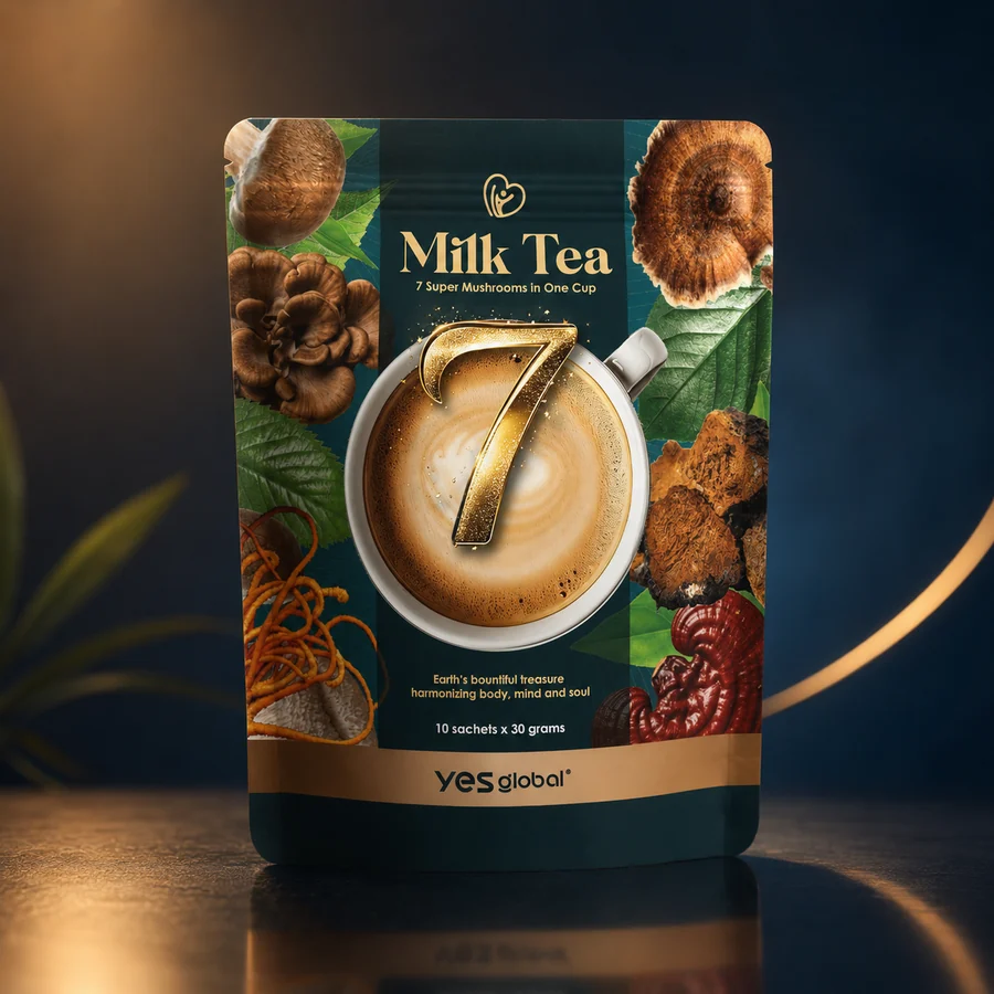 7 Tea seven functional mushroom milk tea box