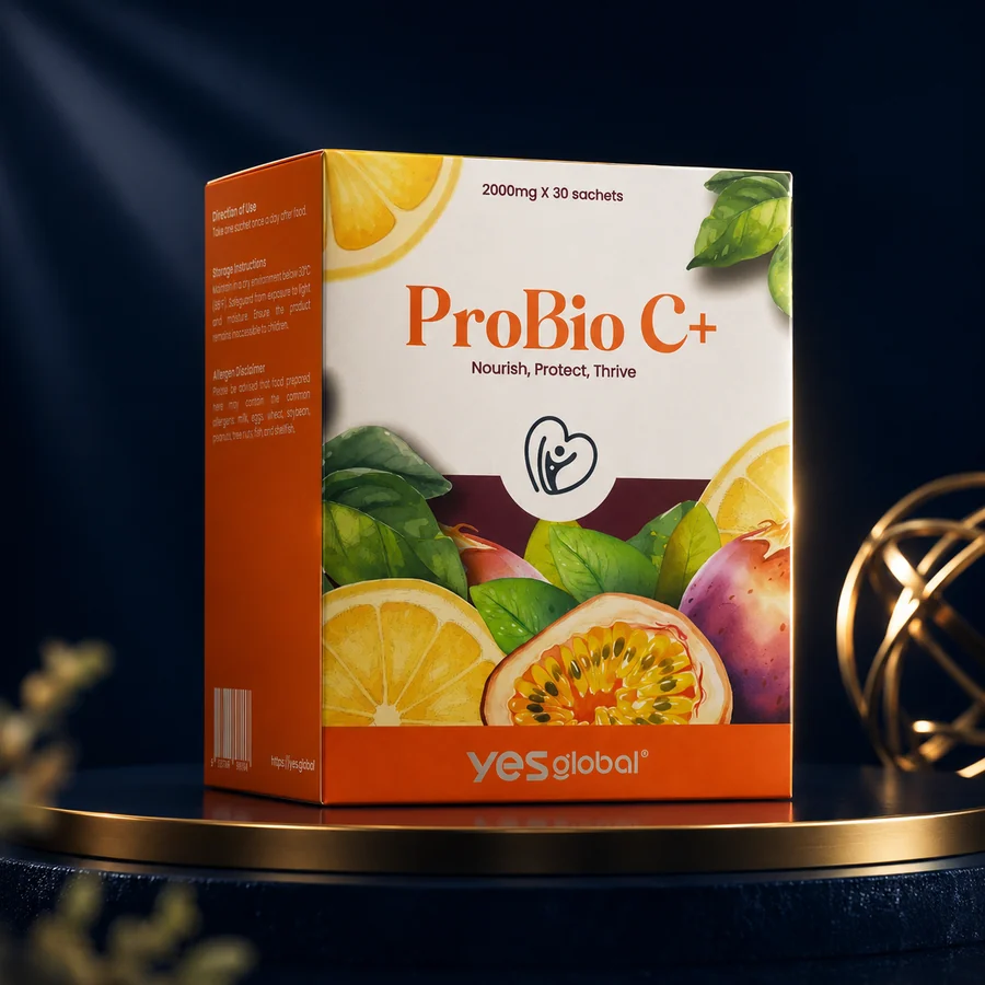 ProBio C+ probiotic vitamin C and zinc sachets box