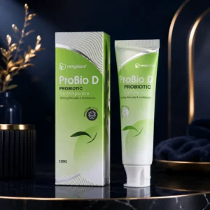 ProBio D probiotic toothpaste tube and box